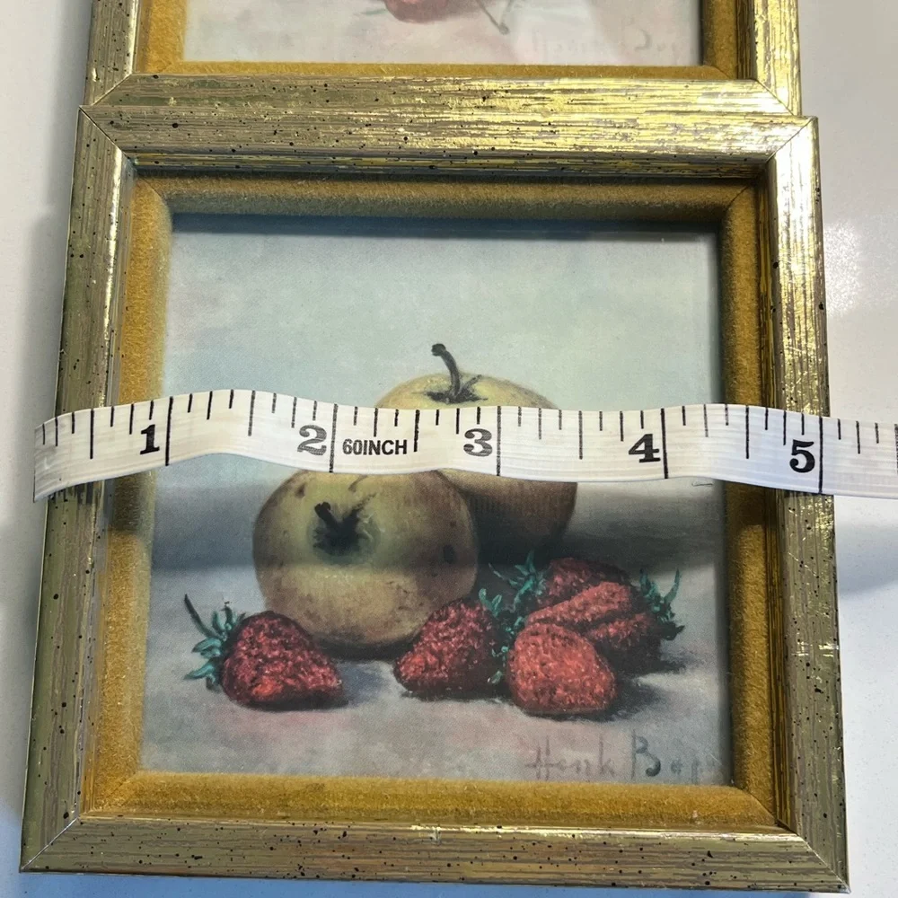 Vintage Henk Bos Framed Fruit Prints Set of 2 - Picture 3 of 10